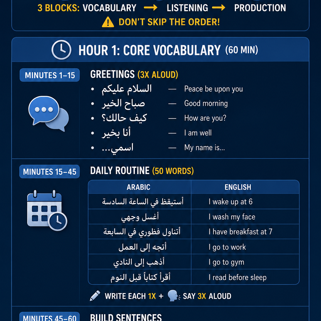 Learn Arabic in 3 Hours - Your Complete Intensive Routine 1 image 36