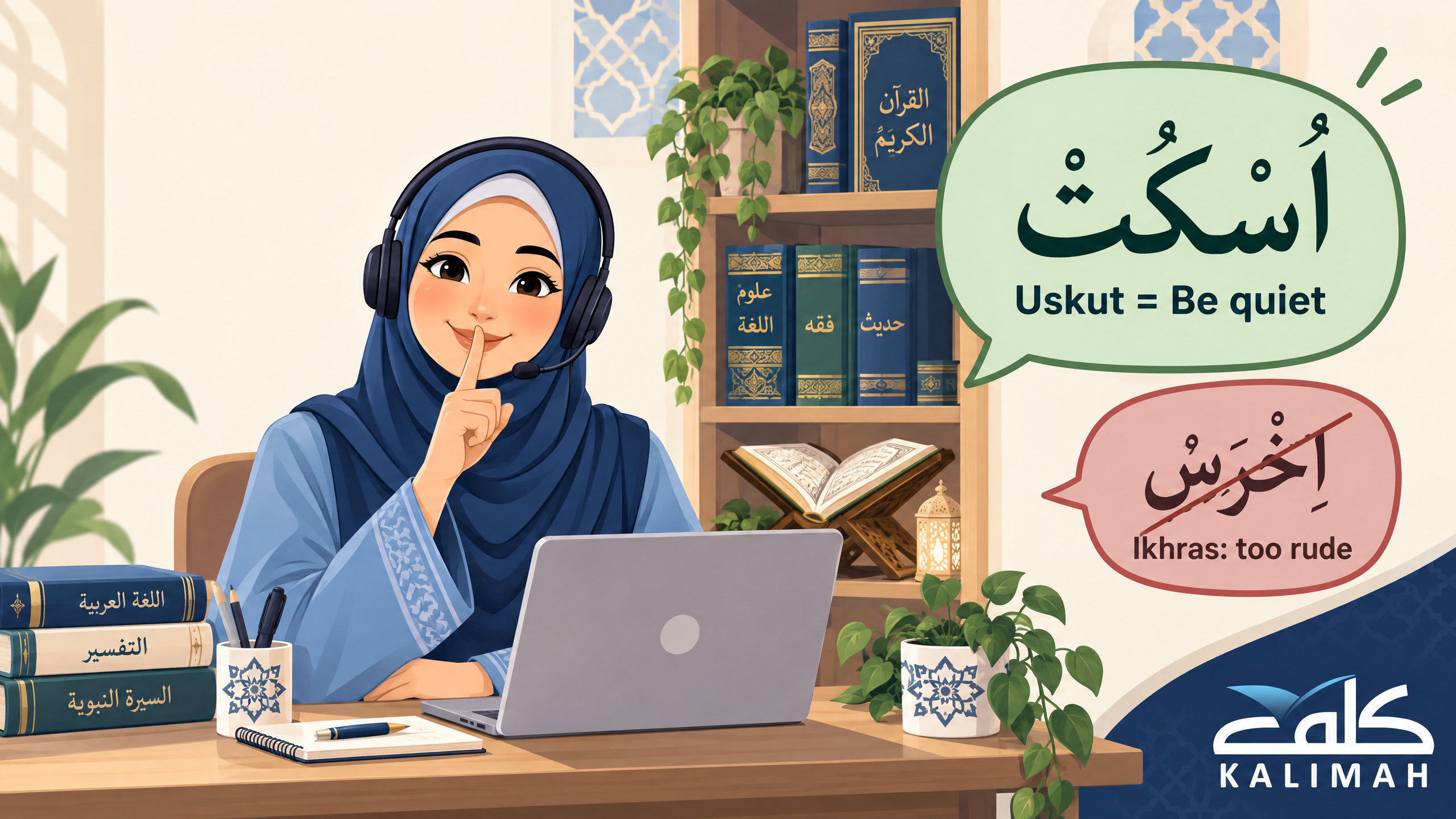 shut up in arabic